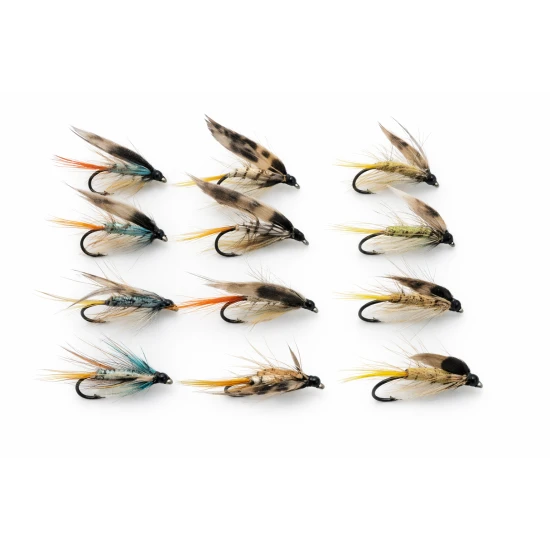 12 Barbless Wet Flies - Invicta, Silver, Pearl and Standard