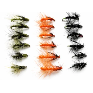 18 Barbless Snatchers, Olive, Black/Green, Orange
