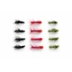 12 Barbless Snatchers - Claret, Olive & Black/Red