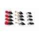 12 BARBLESS Wet Flies - Zulu, Bibio & Black Pennell