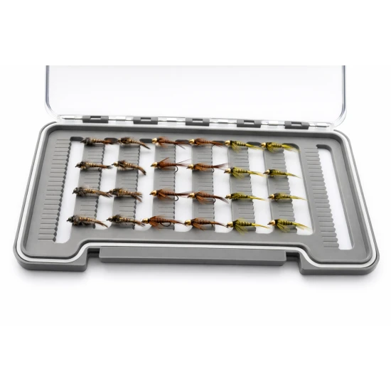 24 BARBLESS Goldhead Hares Ear, Pheasant Tail and Olive  - Boxed Set