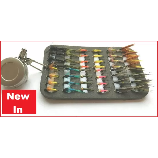 48 Wets, GH Buzzers, Nymphs on Fly patch with zinger