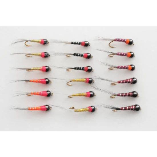 18 BARBLESS Perdigon Nymph - Tungsten